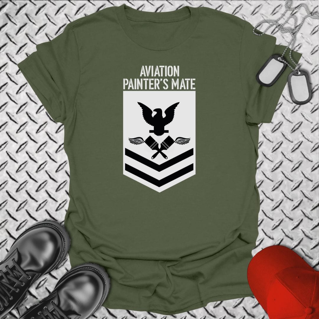 NavyHumor T-Shirt Military Green / S Aviation Painter's Mate PO2 T-shirt