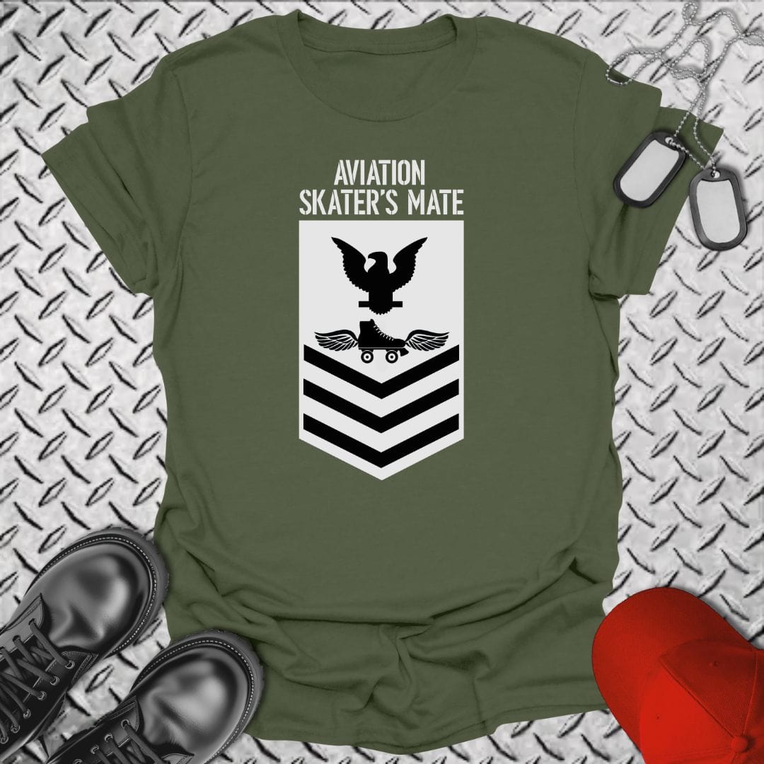 NavyHumor T-Shirt Military Green / S Aviation Skater's Mate PO1 T-shirt