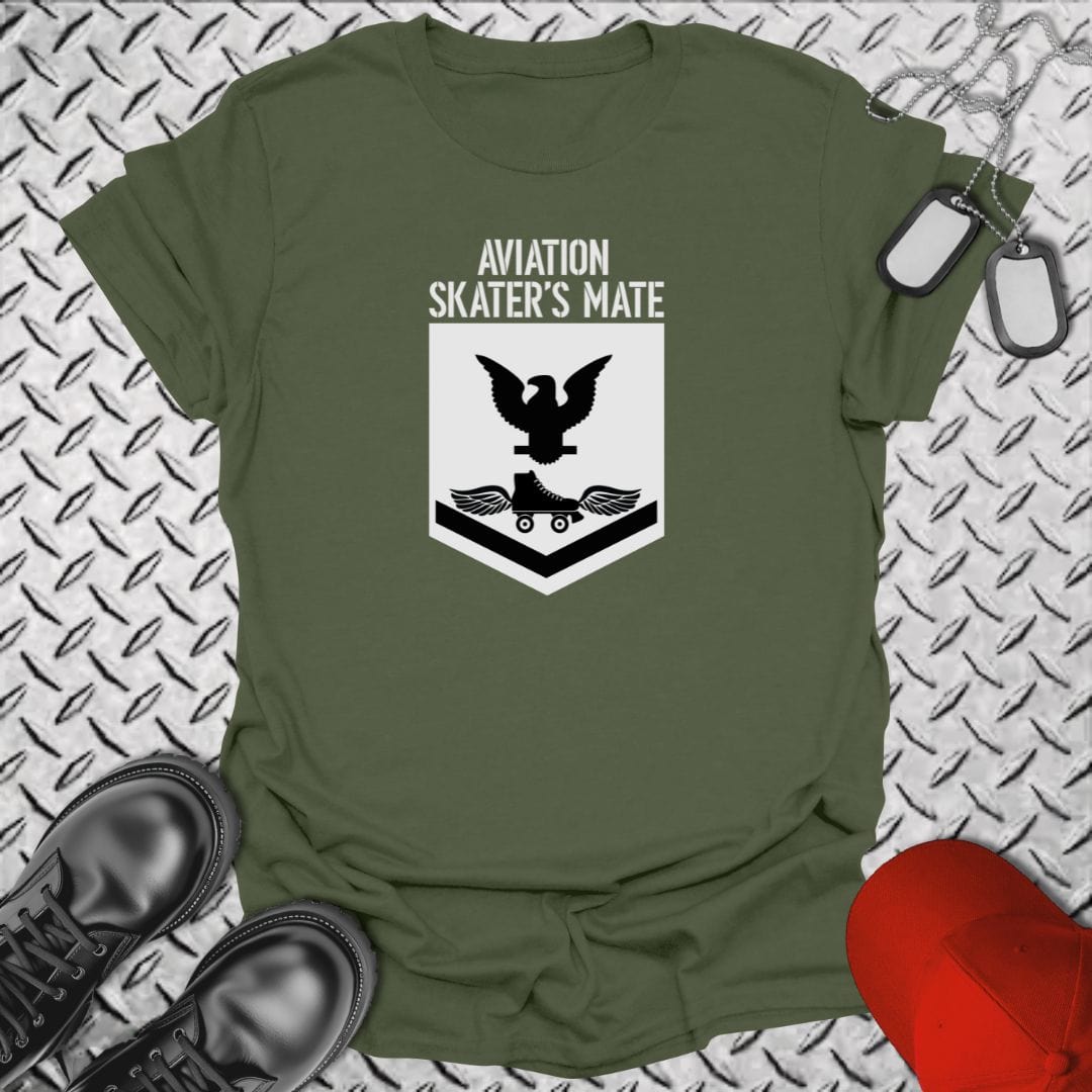 NavyHumor T-Shirt Military Green / S Aviation Skater's Mate T-shirt