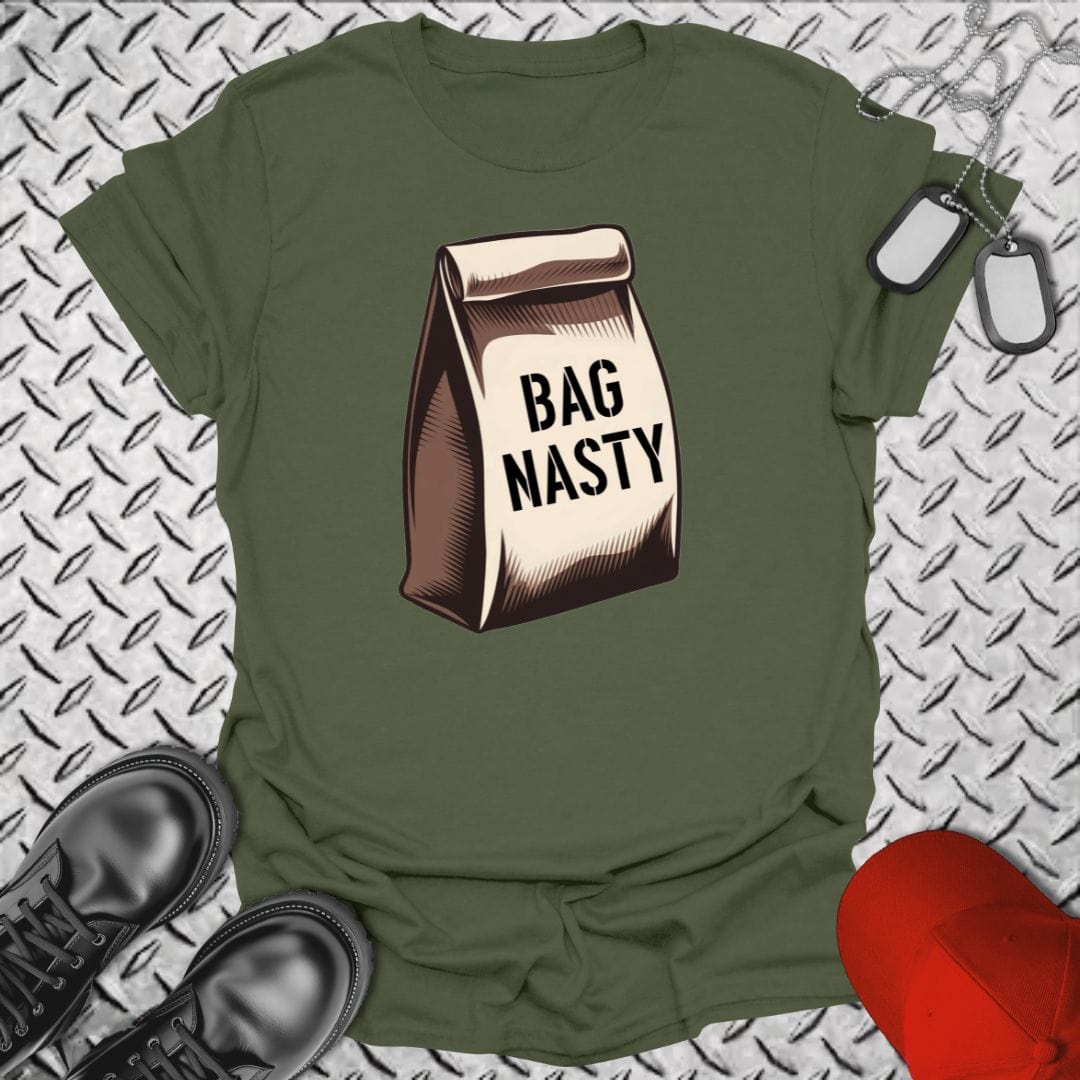 NavyHumor T-Shirt Military Green / S Bag Nasty Tshirt