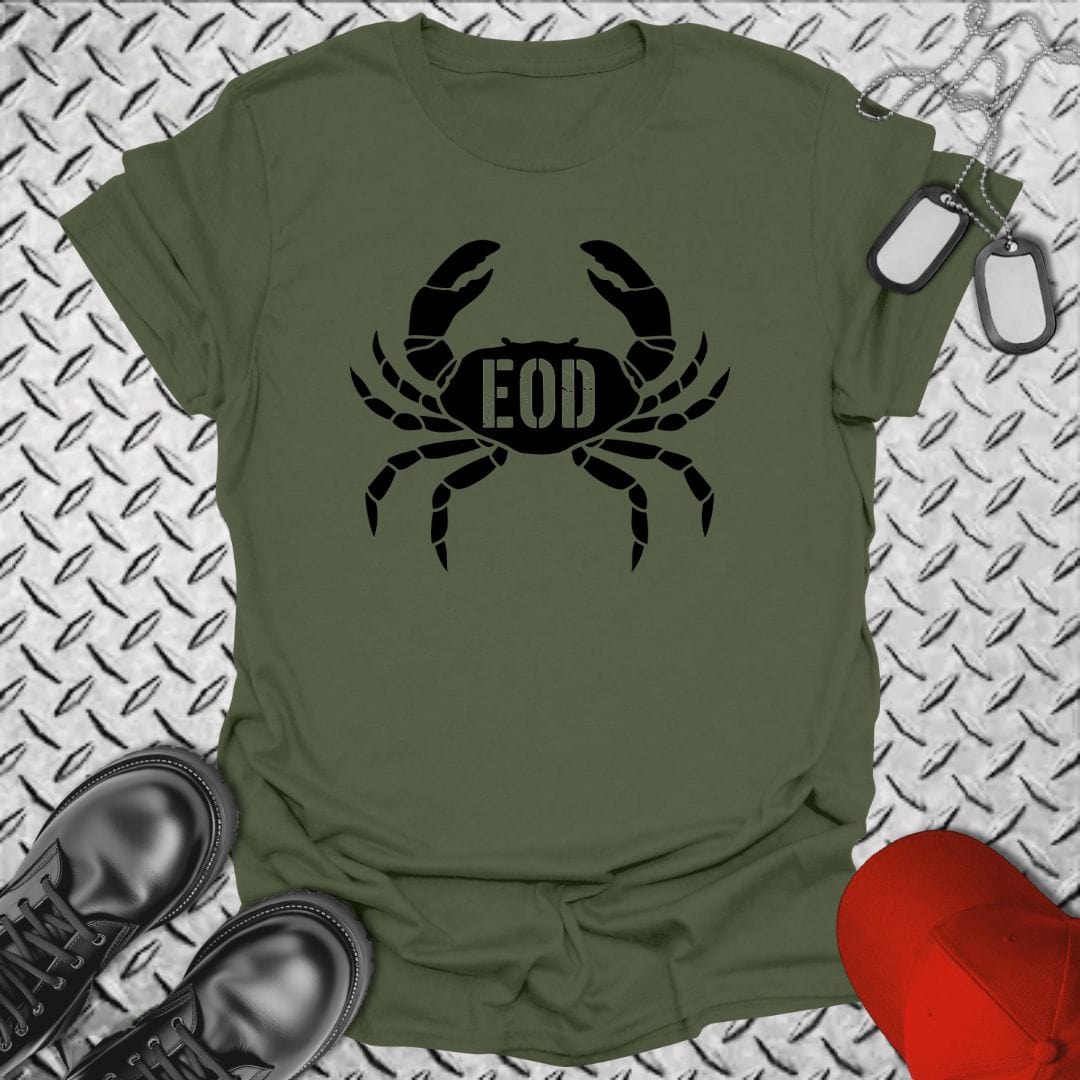 NavyHumor T-Shirt Military Green / S EOD Crab  T-shirt