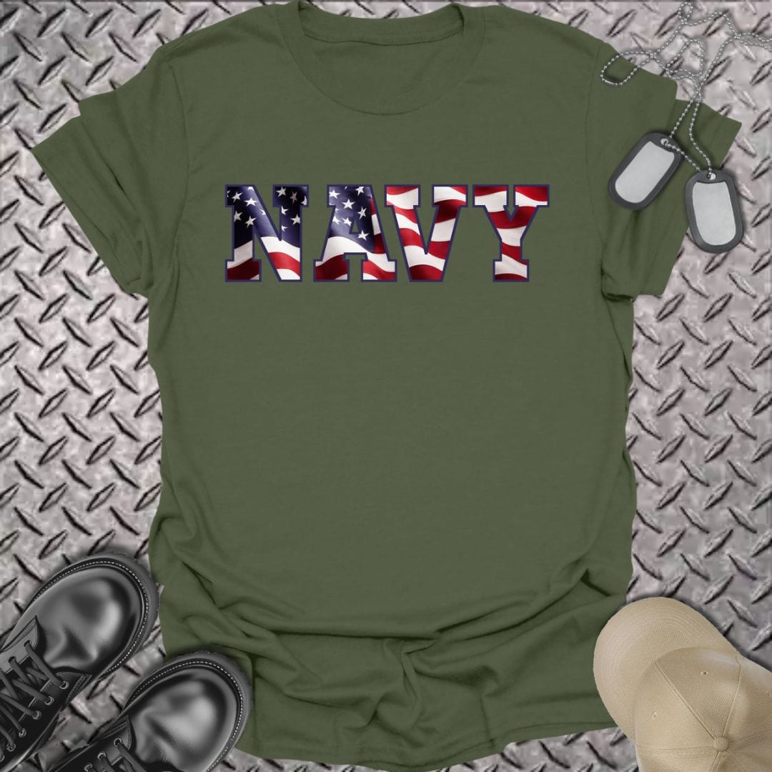 NavyHumor T-Shirt Military Green / S Flag Navy T-shirt