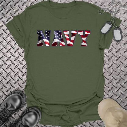 NavyHumor T-Shirt Military Green / S Flag Navy T-shirt