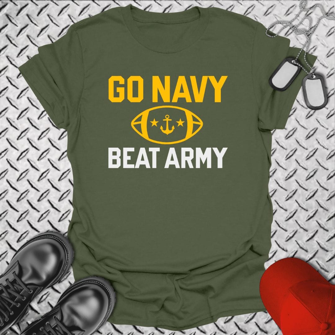 NavyHumor T-Shirt Military Green / S Go Navy - Block T-shirt