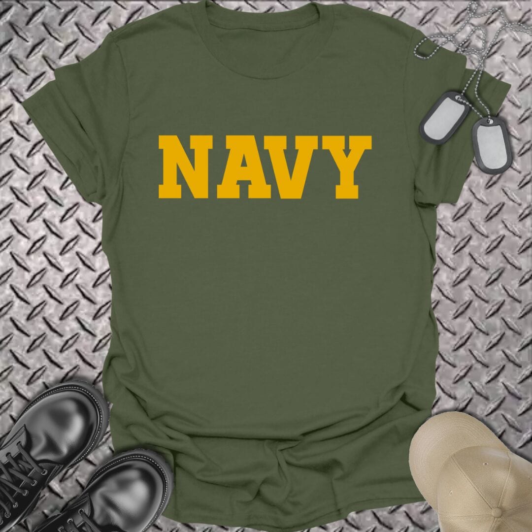 NavyHumor T-Shirt Military Green / S Gold Navy T-shirt