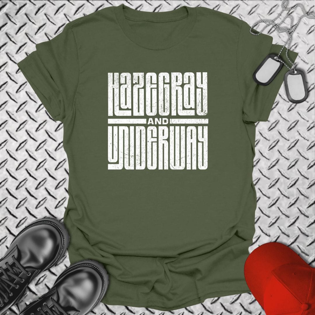 NavyHumor T-Shirt Military Green / S Groovy Haze Gray T-shirt