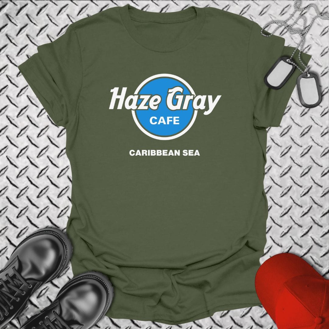NavyHumor T-Shirt Military Green / S Haze Gray Cafe - Caribbean Sea T-shirt