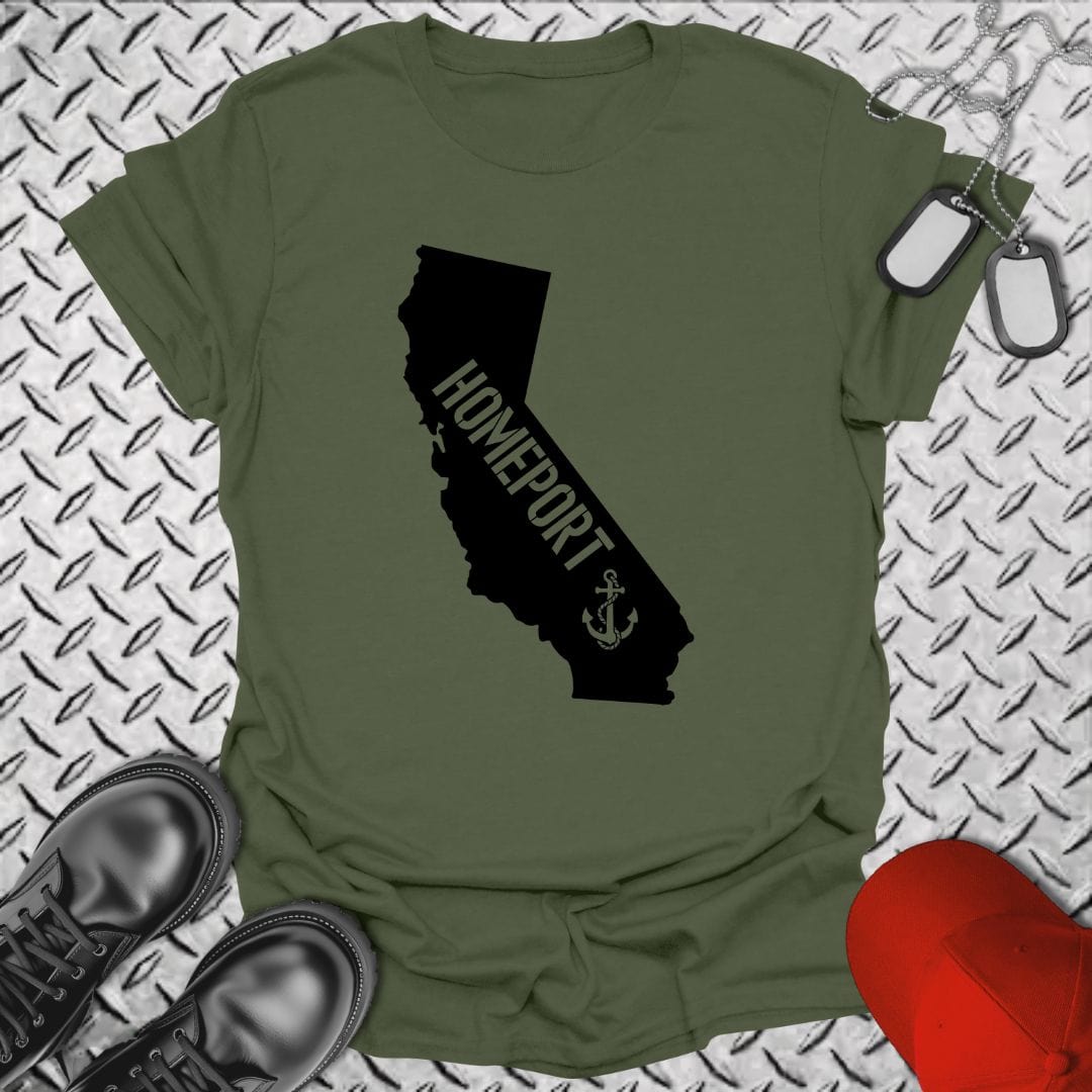 NavyHumor T-Shirt Military Green / S Homeport California T-shirt