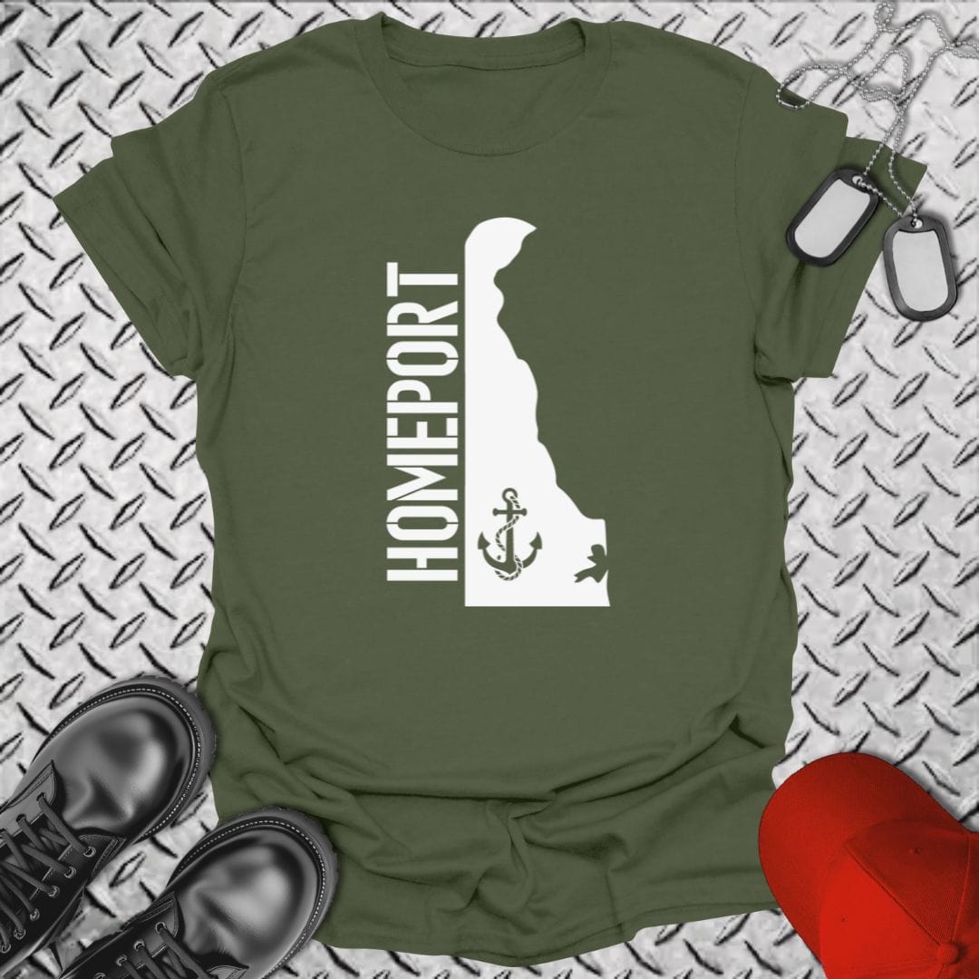 NavyHumor T-Shirt Military Green / S Homeport Delaware T-shirt