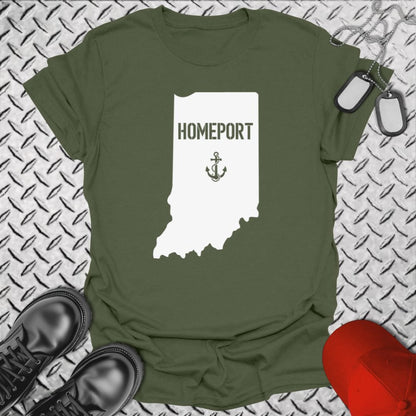 NavyHumor T-Shirt Military Green / S Homeport Indiana T-shirt