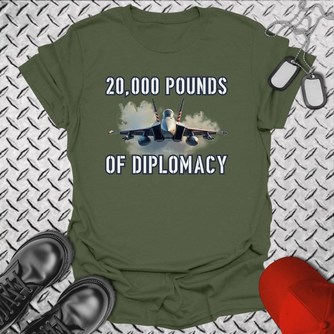 NavyHumor T-Shirt Military Green / S Hornet Diplomacy T-shirt