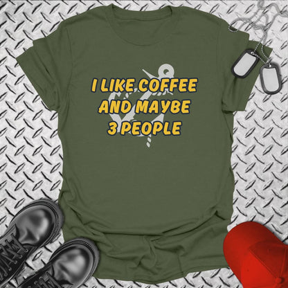 NavyHumor T-Shirt Military Green / S I Like Coffee T-shirt