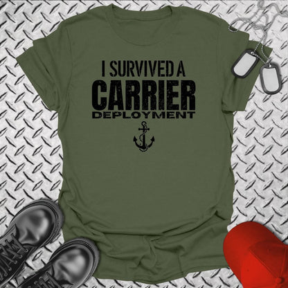 NavyHumor T-Shirt Military Green / S I Survived a Carrier Deployment T-shirt