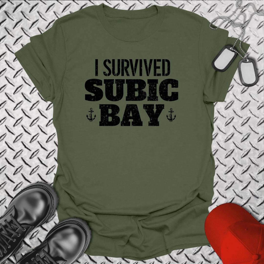 NavyHumor T-Shirt Military Green / S I Survived Subic Bay T-shirt