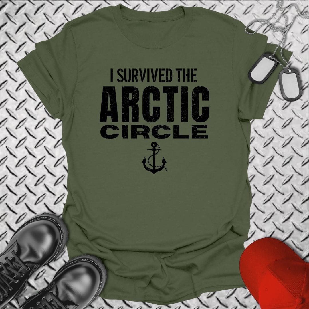 NavyHumor T-Shirt Military Green / S I Survived the Arctic Circle T-shirt