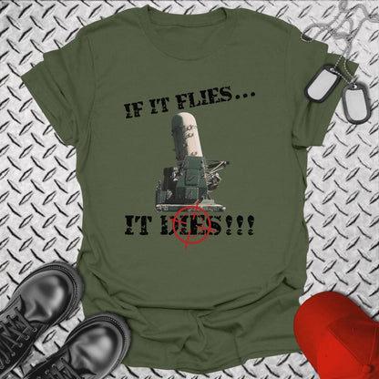 NavyHumor T-Shirt Military Green / S If It Flies It Dies T-shirt