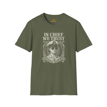 NavyHumor T-Shirt Military Green / S In Chief We Trust - Female T-shirt