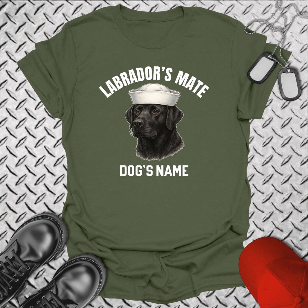 NavyHumor T-Shirt Military Green / S Labrador's Mate - Black