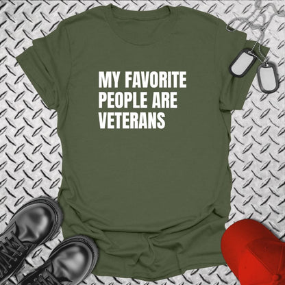 NavyHumor T-Shirt Military Green / S My Favorite People Are Veterans