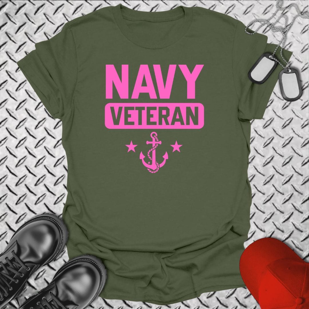 NavyHumor T-Shirt Military Green / S Navy Veteran (Pink Edition)  T-shirt