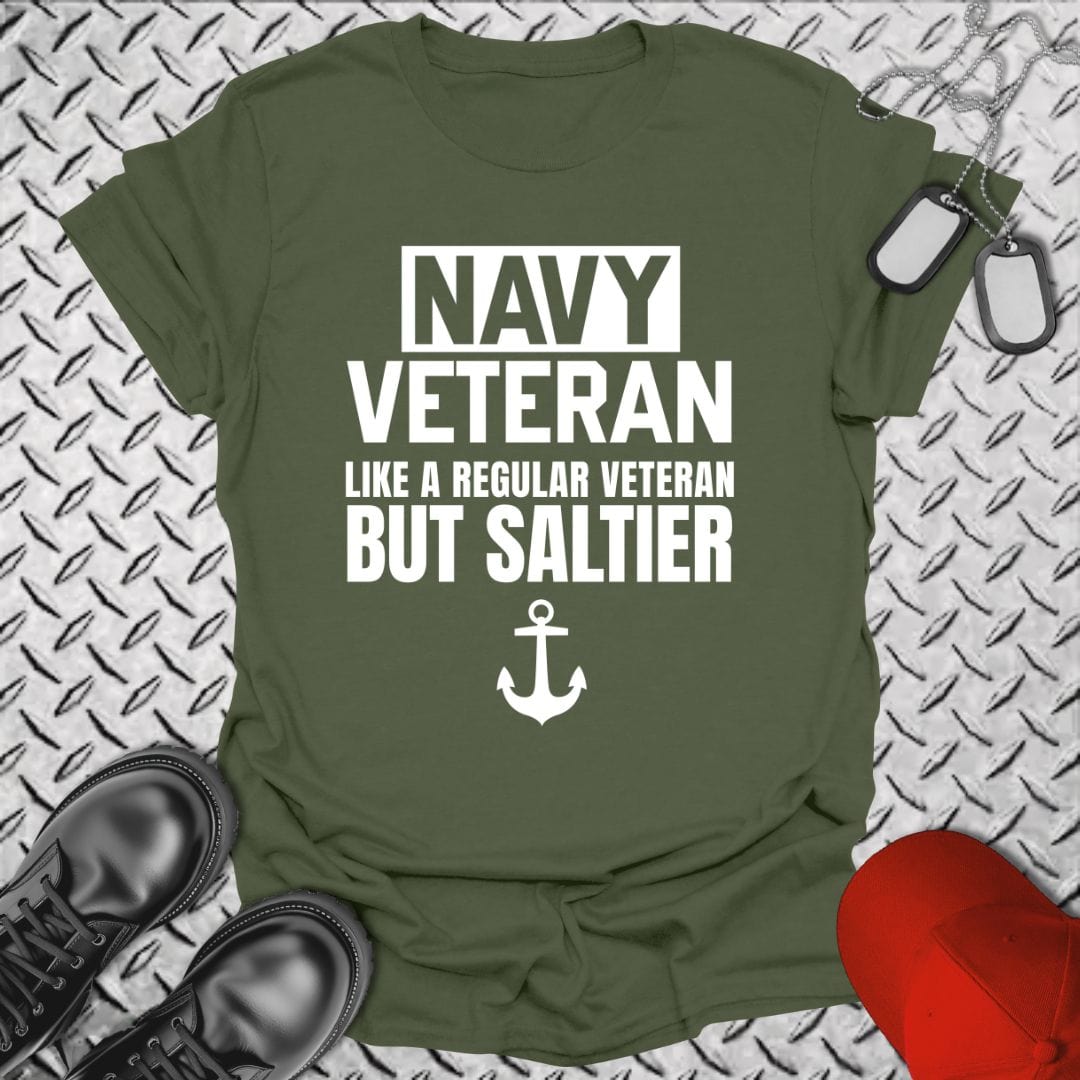 NavyHumor T-Shirt Military Green / S Navy Veteran - Saltier T-shirt