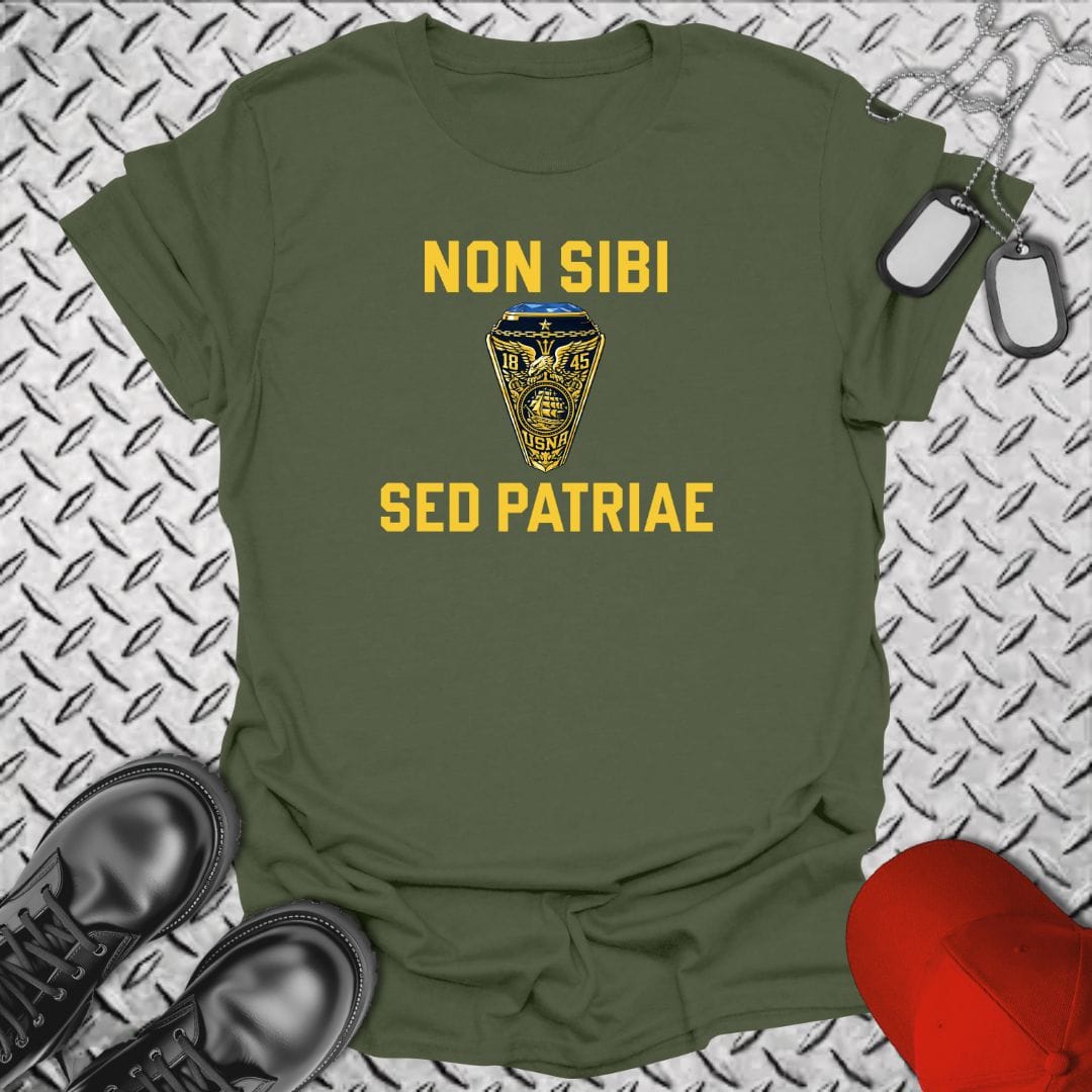 NavyHumor T-Shirt Military Green / S Non Sibi Sed Patriae