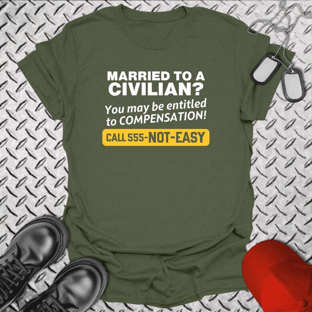 NavyHumor T-Shirt Military Green / S Not Easy