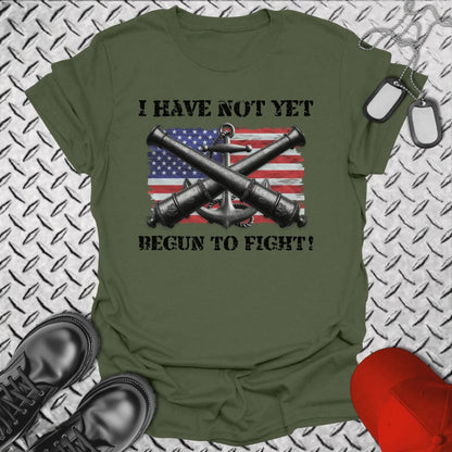 NavyHumor T-Shirt Military Green / S Not Yet Begun To Fight! T-shirt