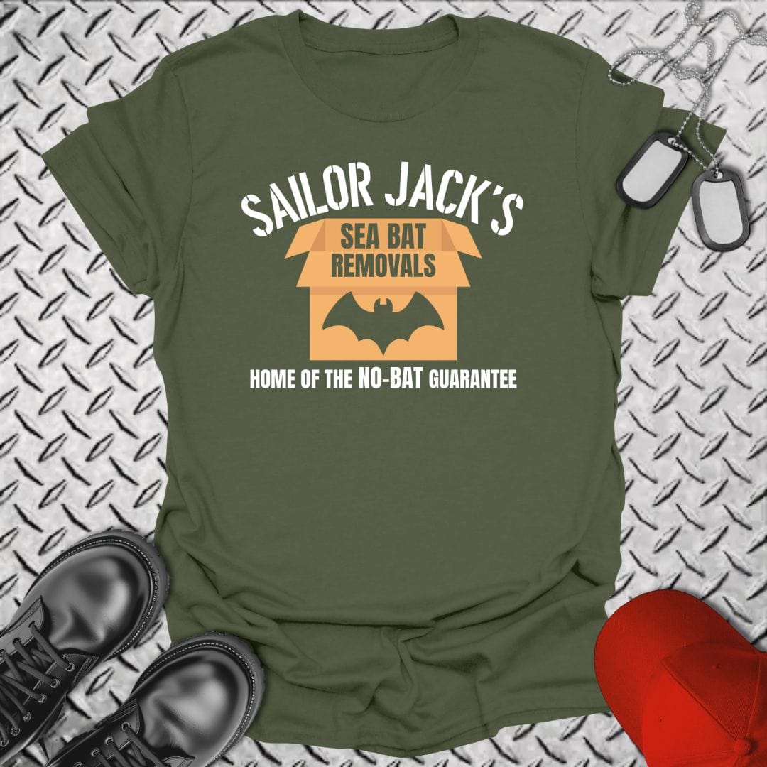 NavyHumor T-Shirt Military Green / S Sailor Jack's Sea Bat Removals T-shirt