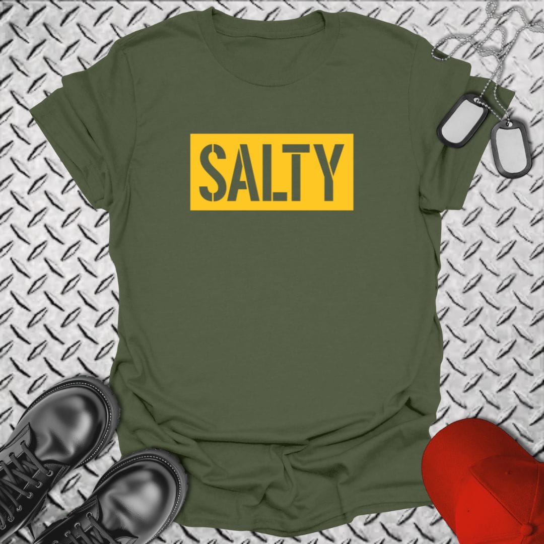 NavyHumor T-Shirt Military Green / S Salty - Block Style