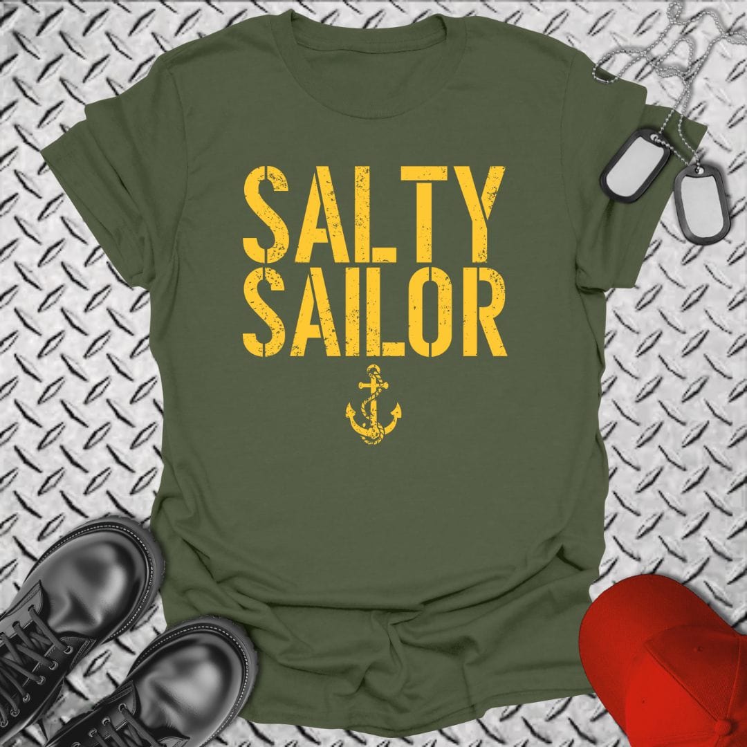 NavyHumor T-Shirt Military Green / S Salty Sailor T-shirt
