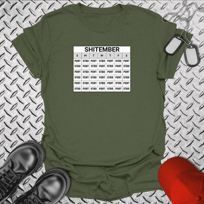 NavyHumor T-Shirt Military Green / S SHITEMBER Duty Calendar