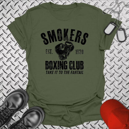 NavyHumor T-Shirt Military Green / S Smokers Boxing Club T-shirt
