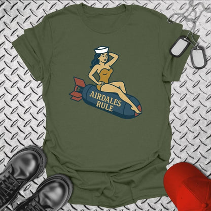 NavyHumor T-Shirt Military Green / S Tattoo - Airdales Rule T-shirt
