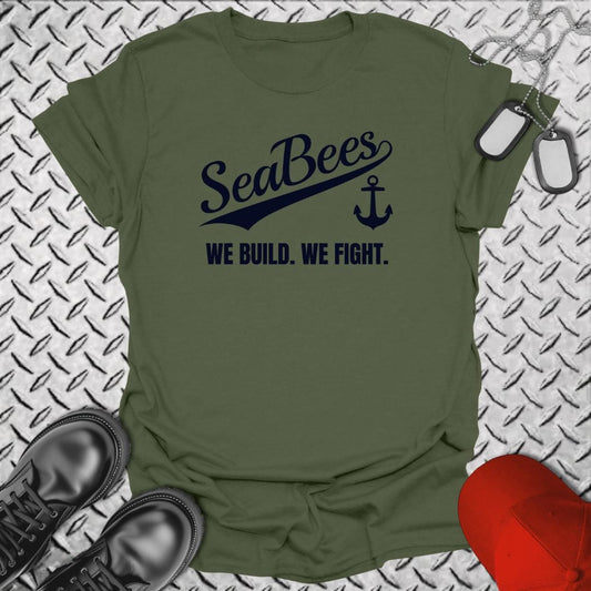 NavyHumor T-Shirt Military Green / S Team SeaBees T-shirt