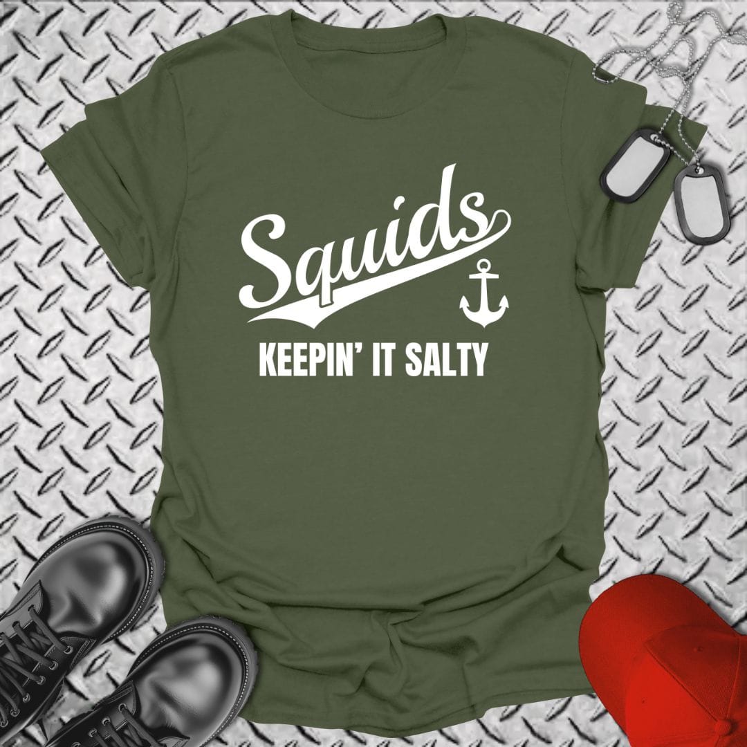 NavyHumor T-Shirt Military Green / S Team Squids T-shirt