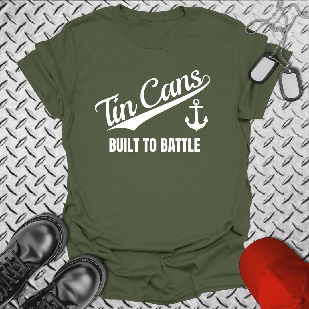 NavyHumor T-Shirt Military Green / S Team Tin Cans T-shirt