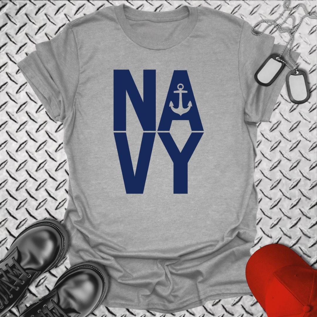 NavyHumor T-Shirt Navy - Bold Block T-shirt
