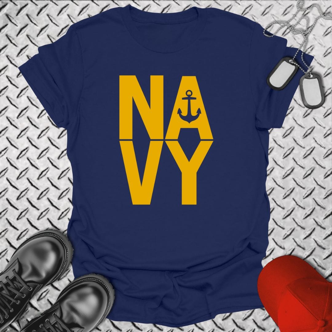 NavyHumor T-Shirt Navy - Bold Block T-shirt
