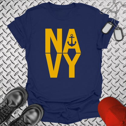 NavyHumor T-Shirt Navy - Bold Block T-shirt