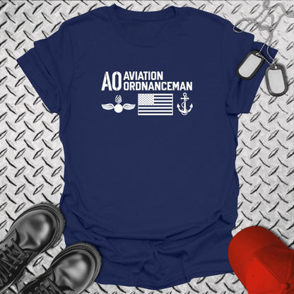 NavyHumor T-Shirt Navy / S AO - Flag & Anchor