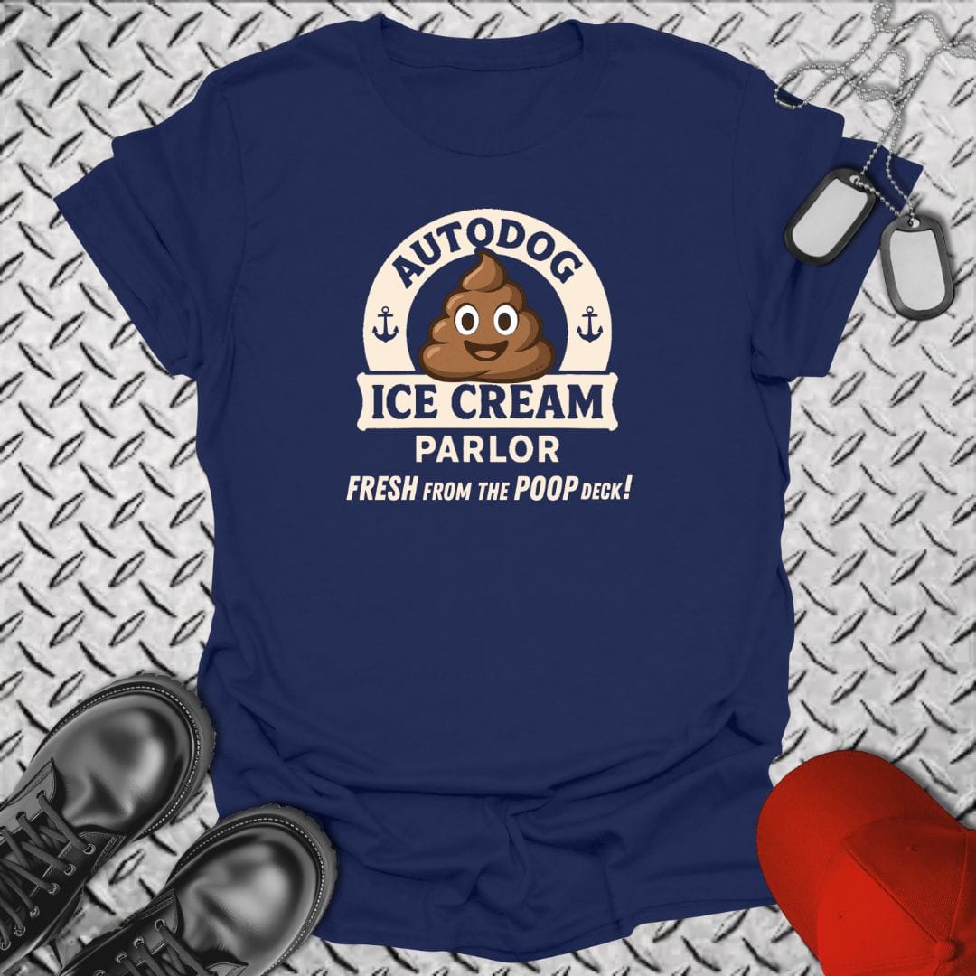 NavyHumor T-Shirt Navy / S Autodog Ice Cream T-shirt