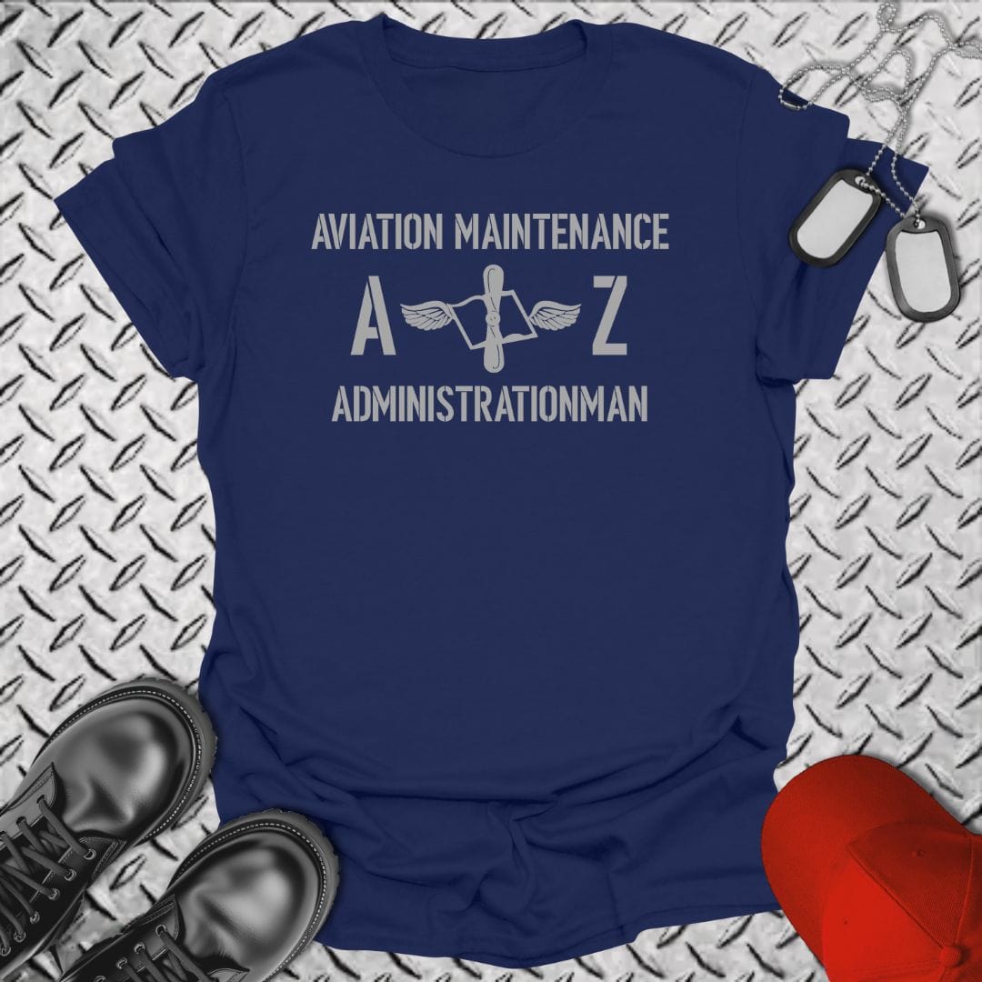 NavyHumor T-Shirt Navy / S AZ - Aviation Maintenance Admin Insignia T-shirt