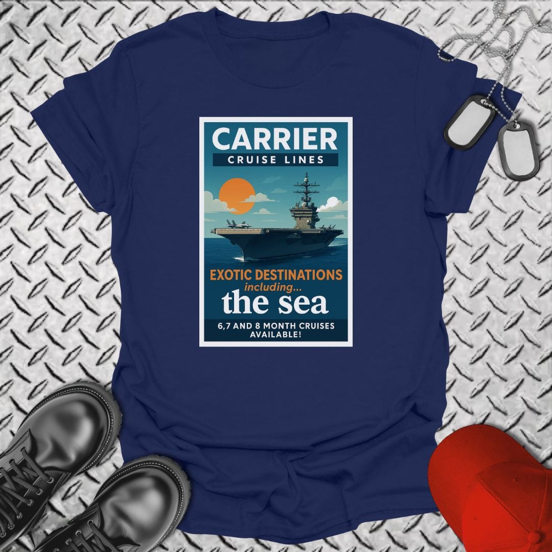 NavyHumor T-Shirt Navy / S Carrier Cruise Lines T-shirt
