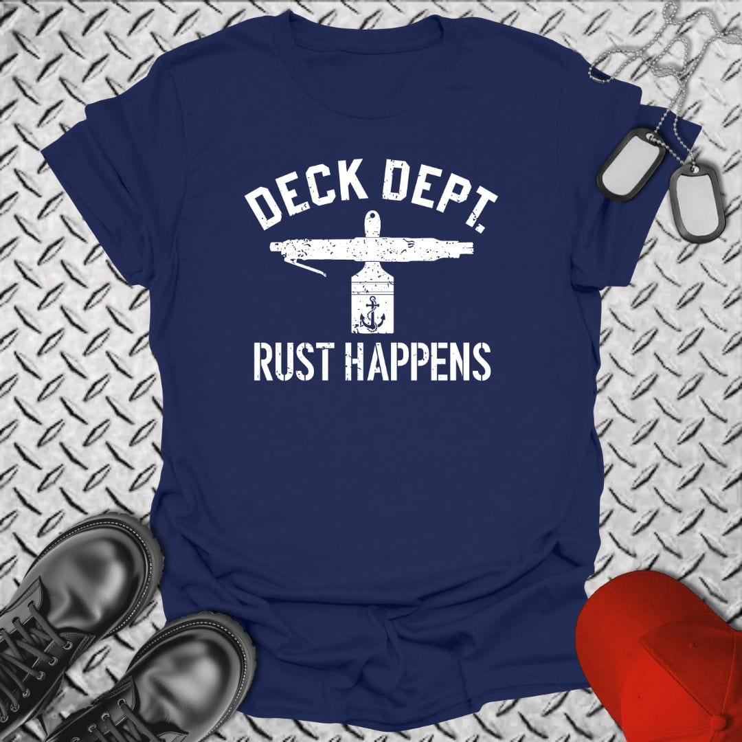 NavyHumor T-Shirt Navy / S Deck Dept. - Rust Happens T-shirt