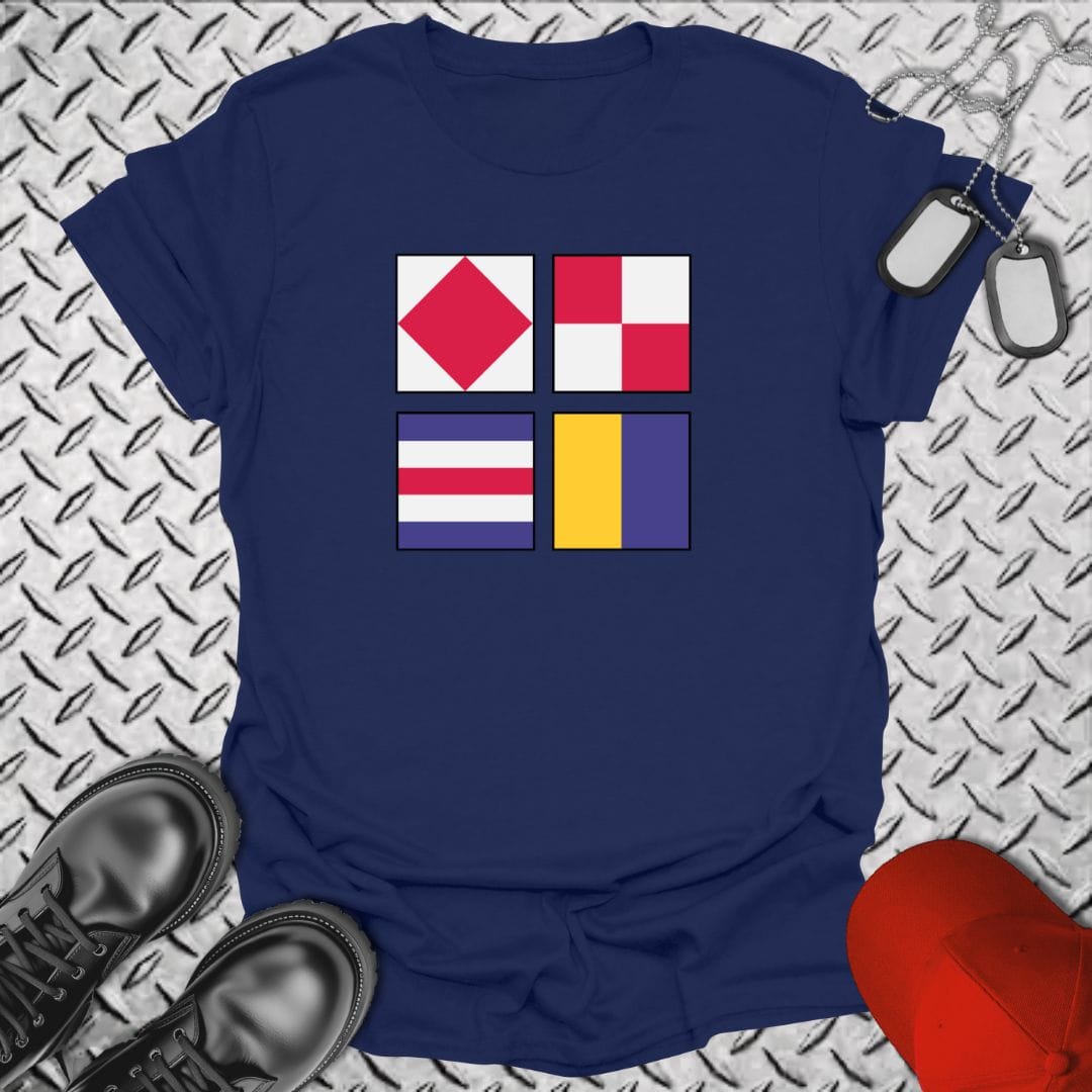NavyHumor T-Shirt Navy / S F U C K Signal Flag