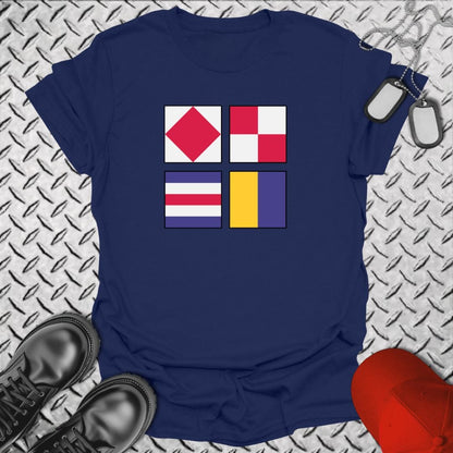 NavyHumor T-Shirt Navy / S F U C K Signal Flag