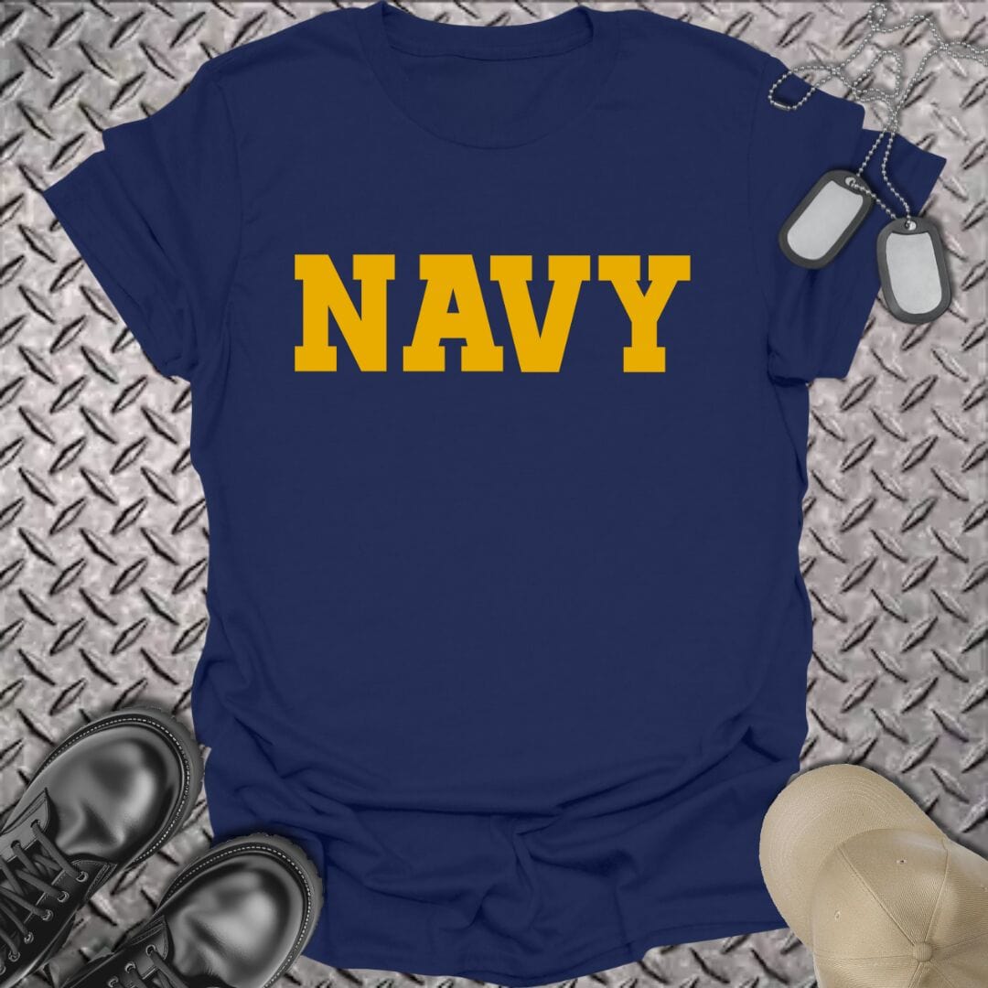 NavyHumor T-Shirt Navy / S Gold Navy T-shirt