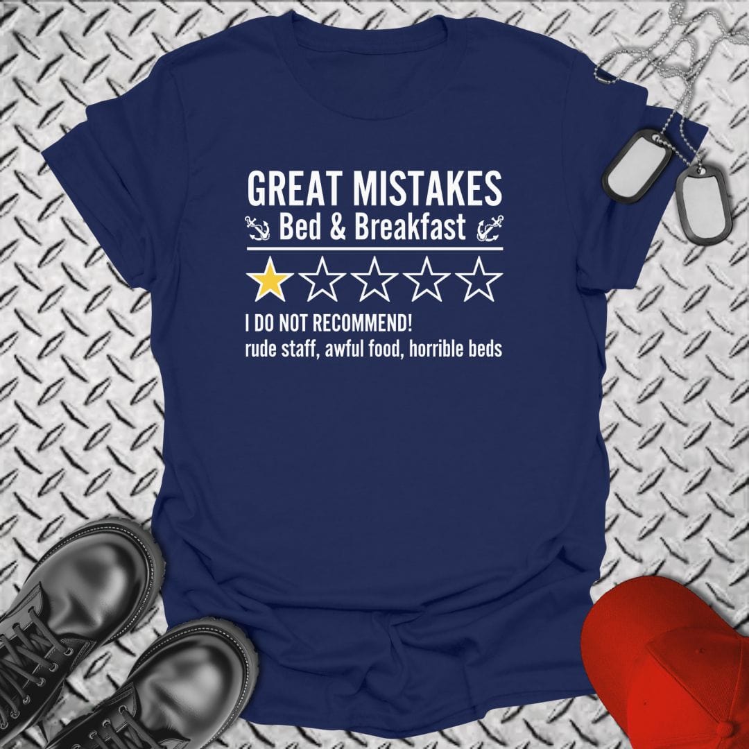 NavyHumor T-Shirt Navy / S Great Mistakes Review T-shirt