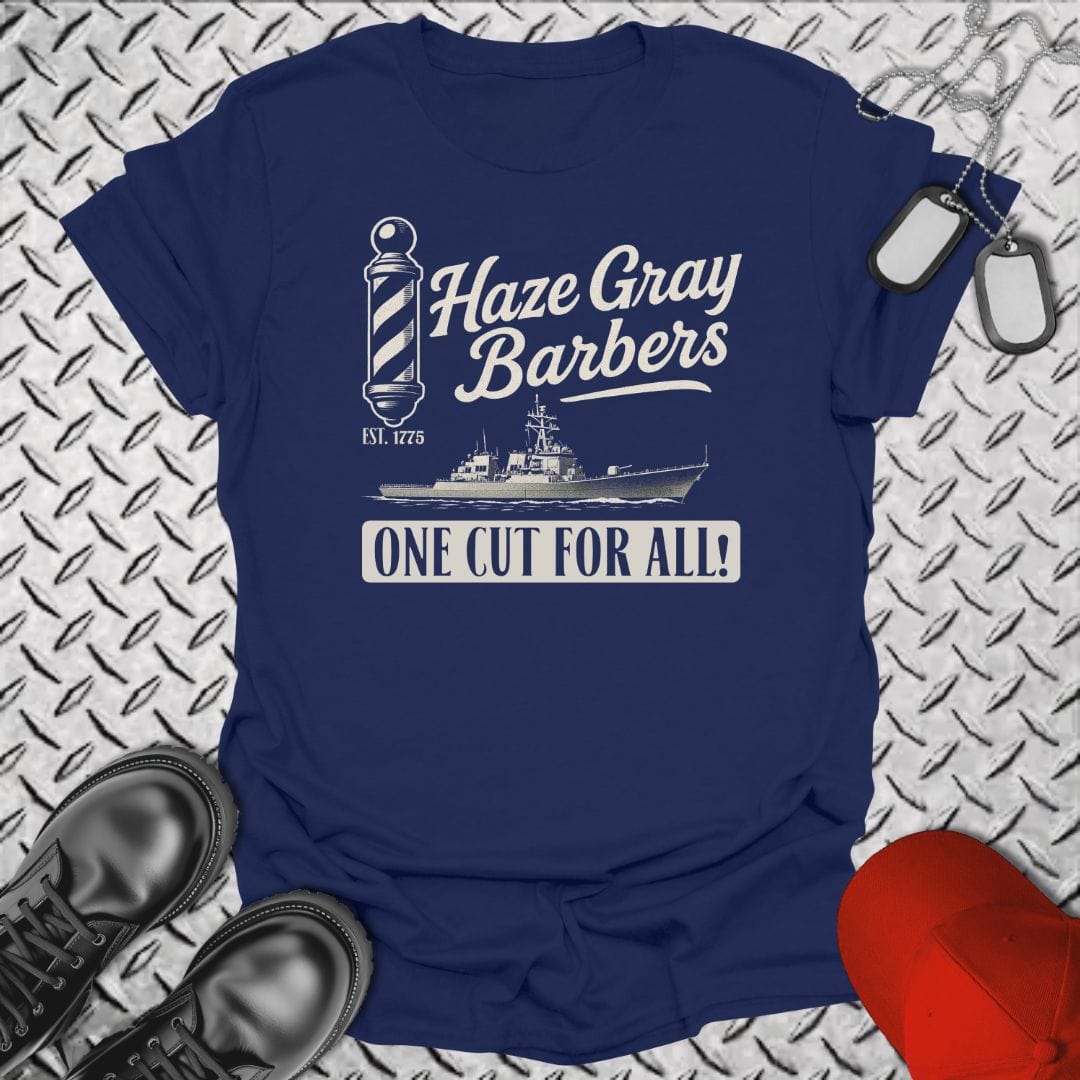 NavyHumor T-Shirt Navy / S Haze Gray Barbers T-shirt